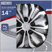 4 Enjoliveurs Denver silver/black 14'' | SYNCHRO