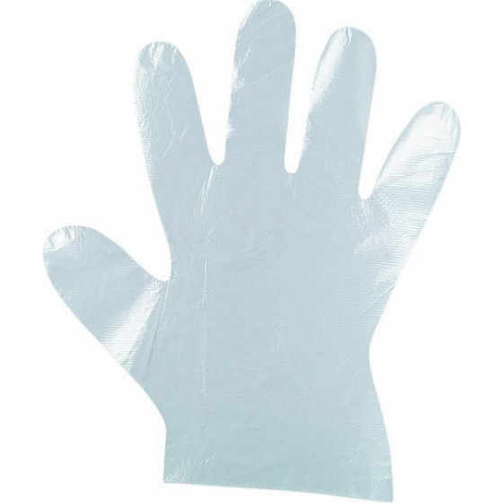 100 Gants jetables ambidextres transparent