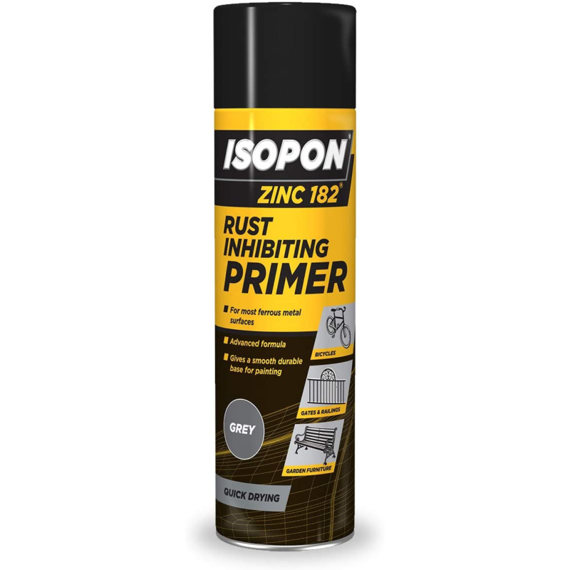 Spray anti-rouille gris Isopon Zinc 182 - 450 ml