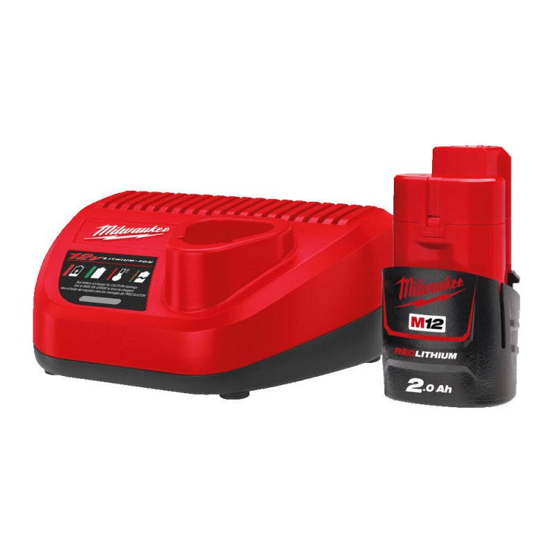 Pack 1 batterie 12V 2Ah + chargeur M12 NRG-201 | Milwaukee