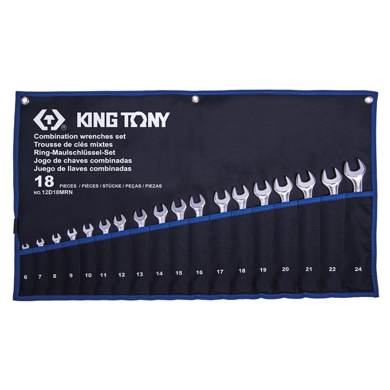 Trousse de clés mixtes (I-Beam) - 18 pièces | KING-TONY